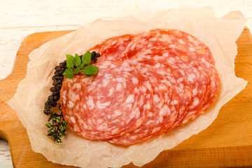 Sliced salami
