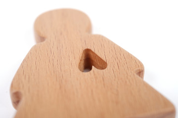 Silhouettes of man, woman and heart cut out inside the shapes on a white background. Happy couple in love. Male and female, different love ways