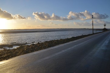 Route submersible, le Gois, Noirmoutier, île de France