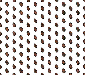 Seamless vector pattern with coffee beans.