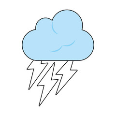 Cloud with thunderbolts icon vector illustration graphic design