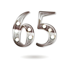 65 years anniversary celebration design