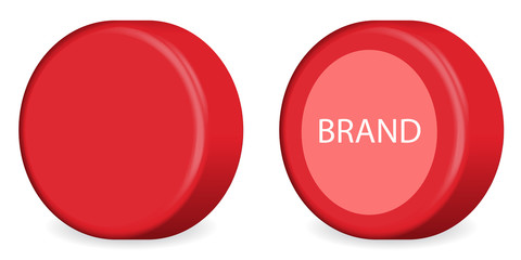 Red Head ( Wheel ) of Cheese. Isolated Vector version on white background.