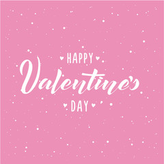 Naklejka na ściany i meble Happy Valentines Day typography poster with handwritten calligraphy text - vector illustration