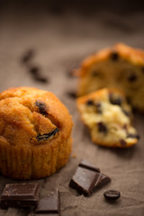 plumcake with chocolate