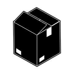 Cardboard box open icon vector illustration graphic design