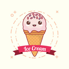Kawaii Ice cream design