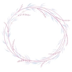 Wreath hand drawn. Wedding floral wreaths. Elements for invitations, posters, greeting cards.