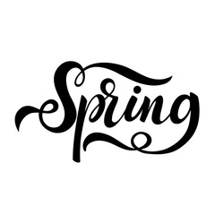 Hello spring lettering. Elements for invitations, posters, greeting cards.