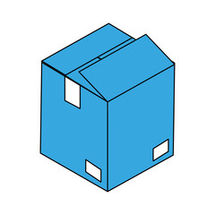 Cardboard box open icon vector illustration graphic design