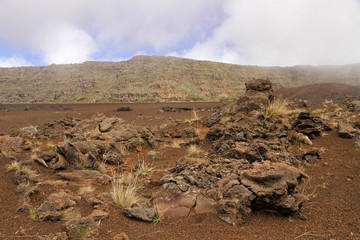 Volcano area in Piton de la Fournaise, Reunion