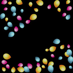 Background with Colorful balloons. Simple Feminine Pattern for Card, Invitation, Print. Trendy Decoration with Beautiful balloons. 
