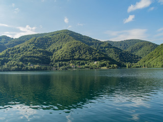 Enormous beautiful lake on river pliva near Jajce