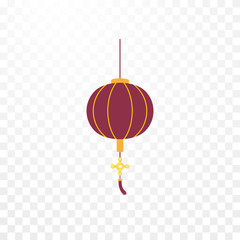 Traditional red Chinese paper lantern. Seamless pattern. Spring Festival. Happy Lunar New Year concept. Flat design. Vector illustration