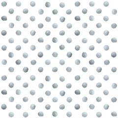 Silver glitter paint brush circle stains or dot pattern of stract dab smear smudge texture on white background. Glittering silver paint ink splash stain for luxury design template