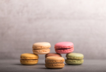 assortment of colorful macaroons front view