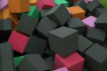 many soft square cubes texture background