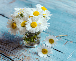 Alle Liebe, Glückwunsch, Danke: Strauß aus Margeriten in kleiner Vase :)
