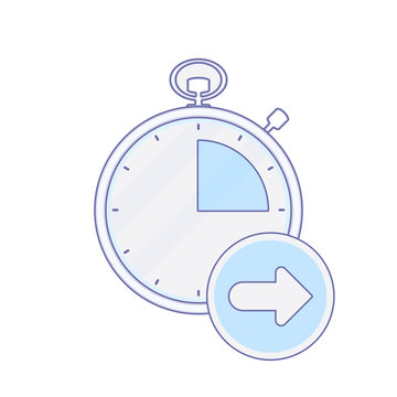 Alarm arrow clock hour minute time timer icon
