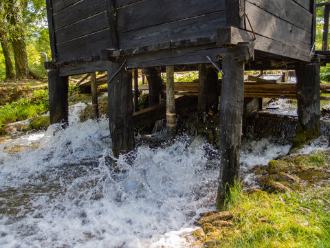 Beautiful unique Jajce watermills in Bosna and Hercegovina