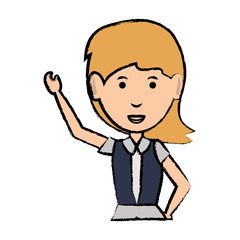 Cartoon businesswoman icon