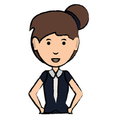 Cartoon businesswoman icon