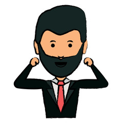 cartoon businessman icon