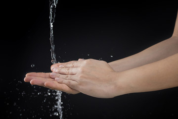 Fototapeta na wymiar wash hand cleaning dirt and bacteria 