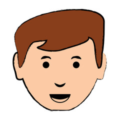 Cartoon man face icon