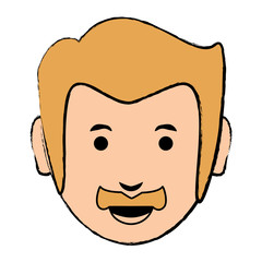 Cartoon man face icon