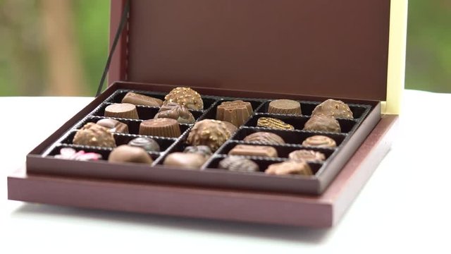 A box of Valentine's Day Chocolates candies boc