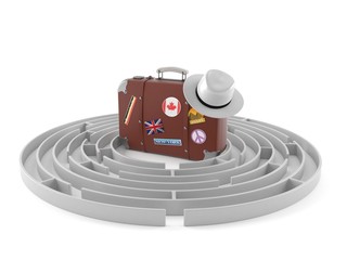 Luggage in maze