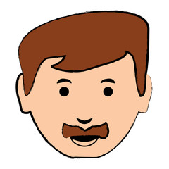 Obraz premium Cartoon man face icon
