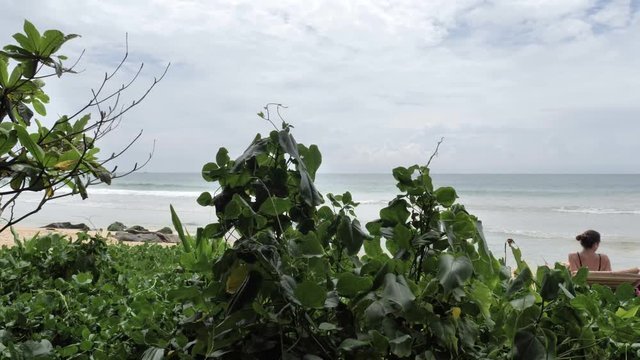 Footage of a beautiful beach in Sri Lanka. Slowmotion shot in 4k.