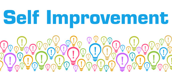 Self Improvement Colorful Bulbs With Text 