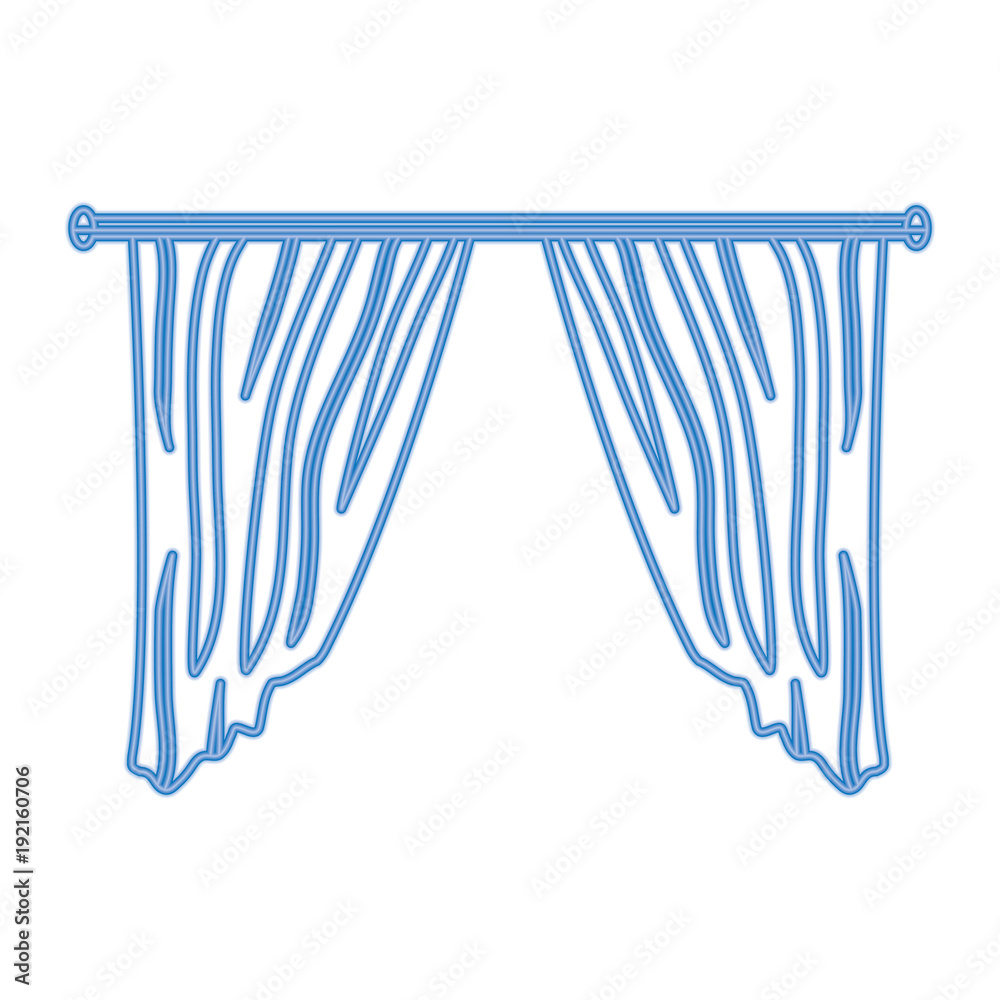 Canvas Prints home curtains icon