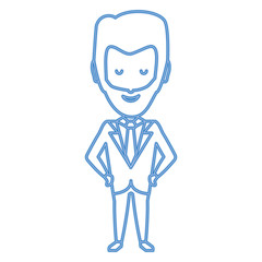 cartoon businessman icon