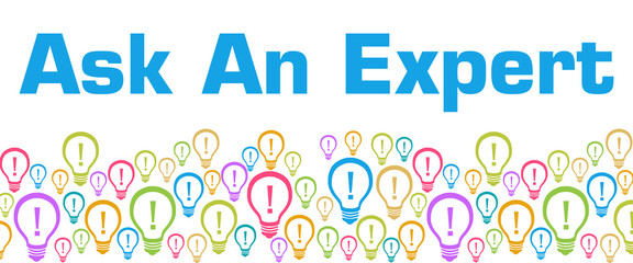 Ask An Expert Colorful Bulbs With Text 