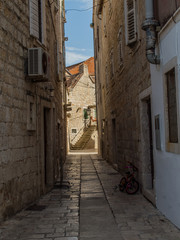 Fototapeta premium Landscape of old ancient small town of Jelsa on Hvar Croatia