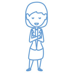 Cartoon businesswoman icon