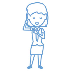 Obraz premium Cartoon businesswoman icon