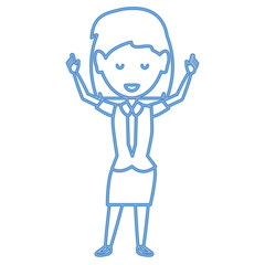 Cartoon businesswoman icon