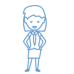 Cartoon businesswoman icon