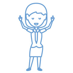 Cartoon businesswoman icon