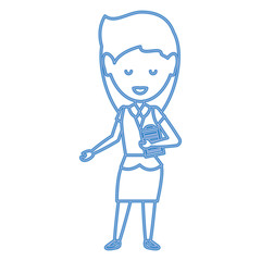 Cartoon businesswoman icon