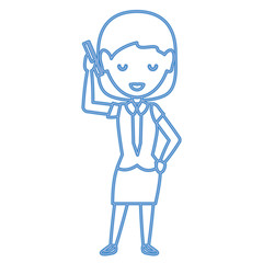 Cartoon businesswoman icon