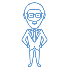 cartoon businessman icon