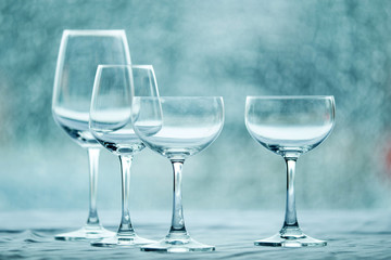 empty wine glasses