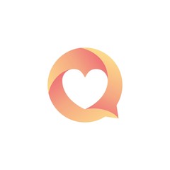 Love chat logo icon