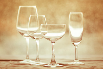 empty wine glasses
